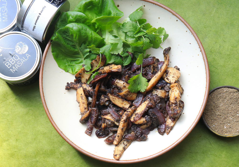 BBQ Masala Mushrooms