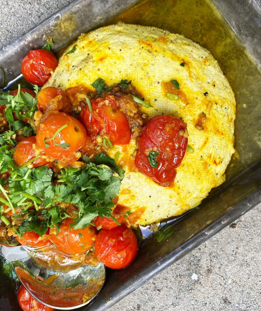 Baked Saffron Paneer