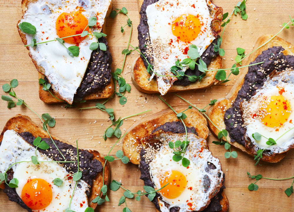 Black Bean Egg Toast