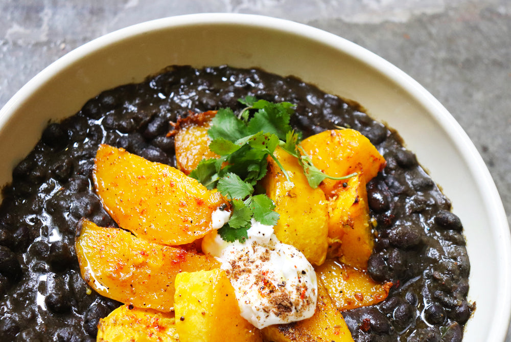 Black Turtle Bean Curry with Butternut Squash