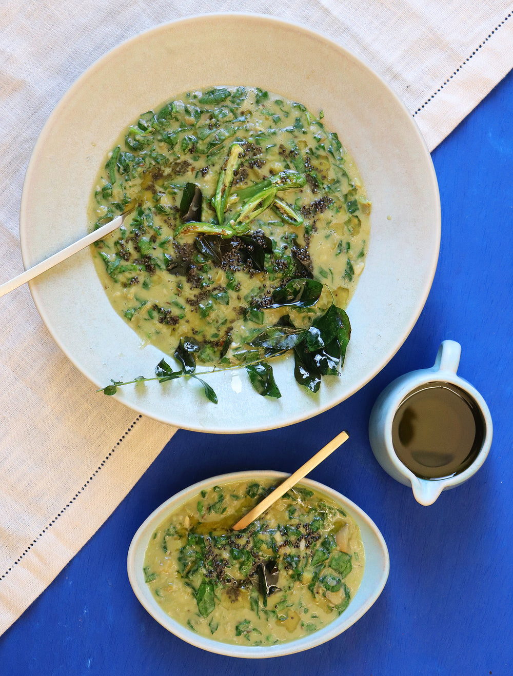 Fresh Fava & Spinach Dal