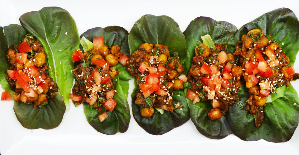 Garbanzo Mushroom Lettuce Wraps