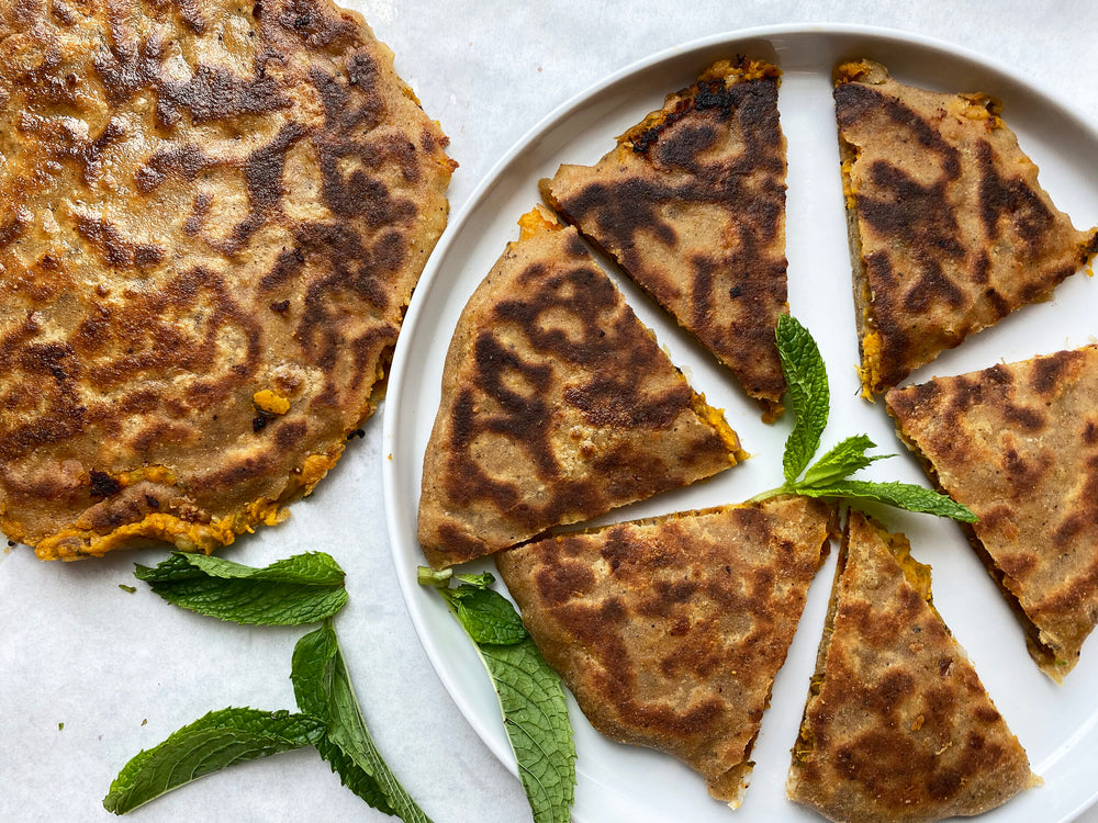 Garbanzo Stuffed Paratha