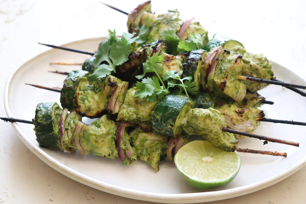 Green Masala Chicken Kebabs