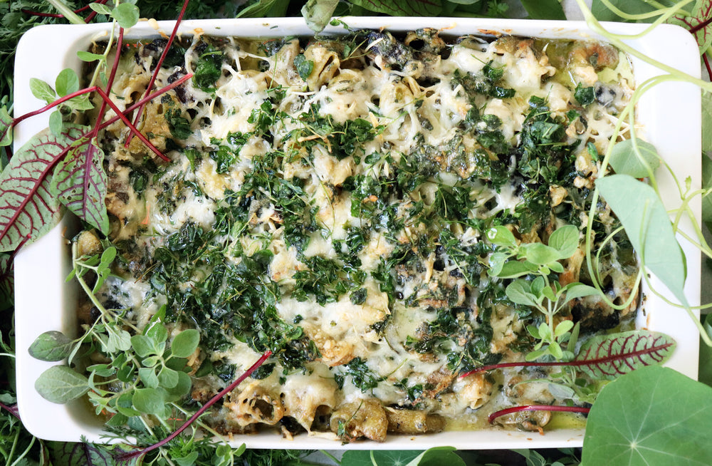 Herb Mushroom Mac’n’Cheese