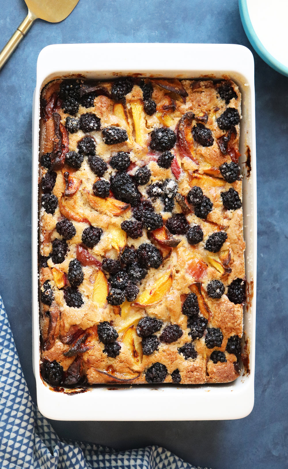 Peach Blackberry Pudding Cake