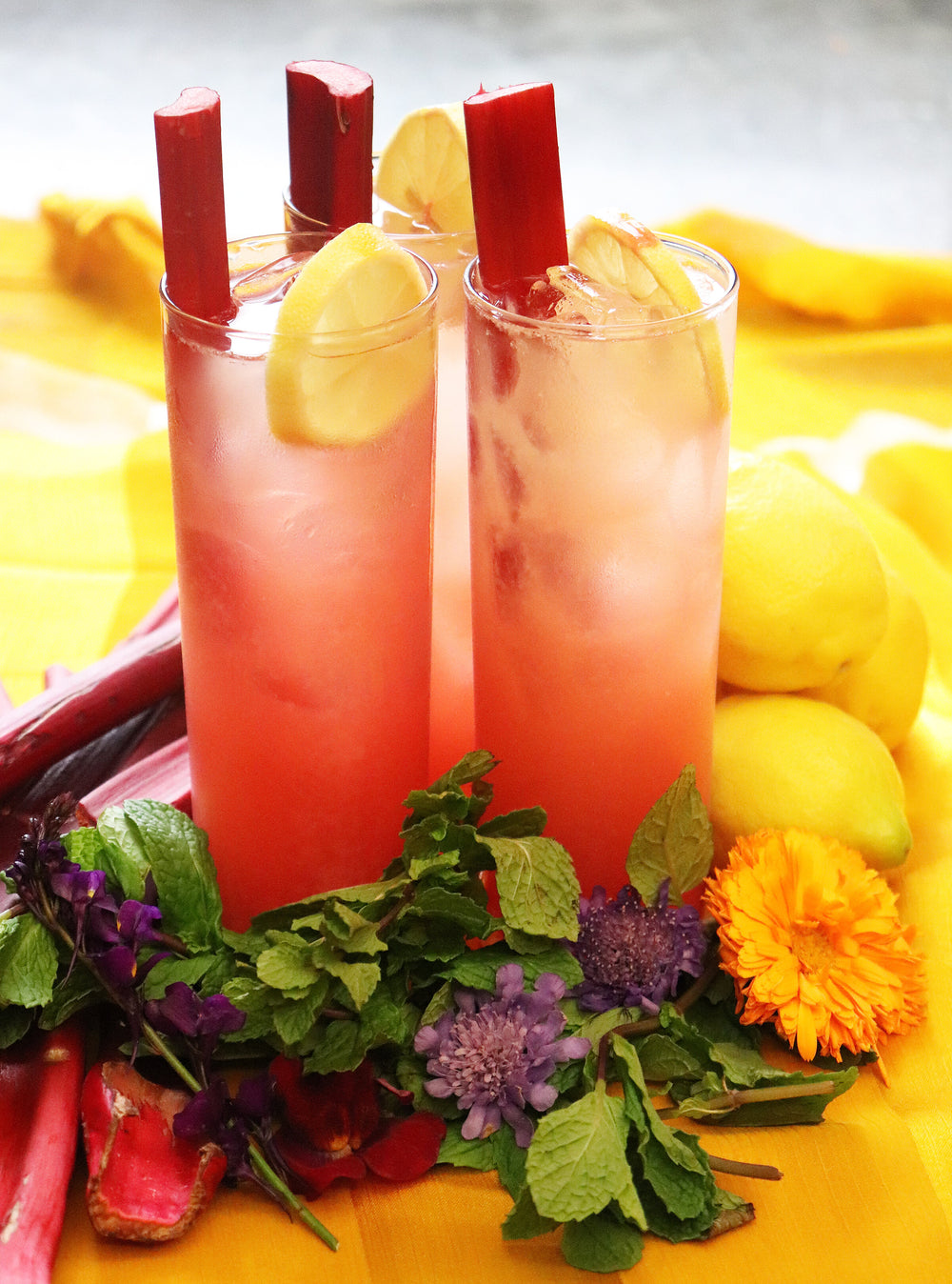 Rhubarb Honey Soda