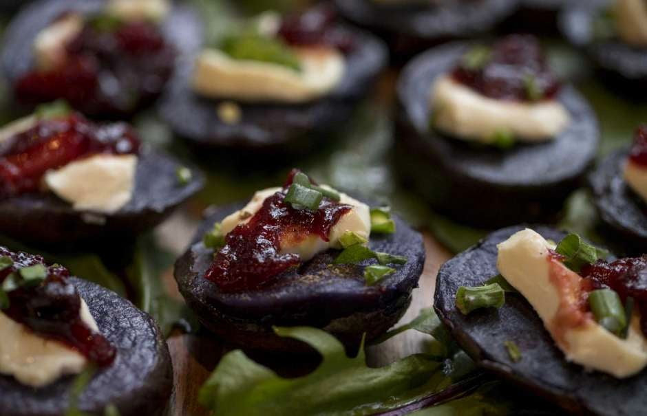 Roasted Potatoes with Cranberry Chutney