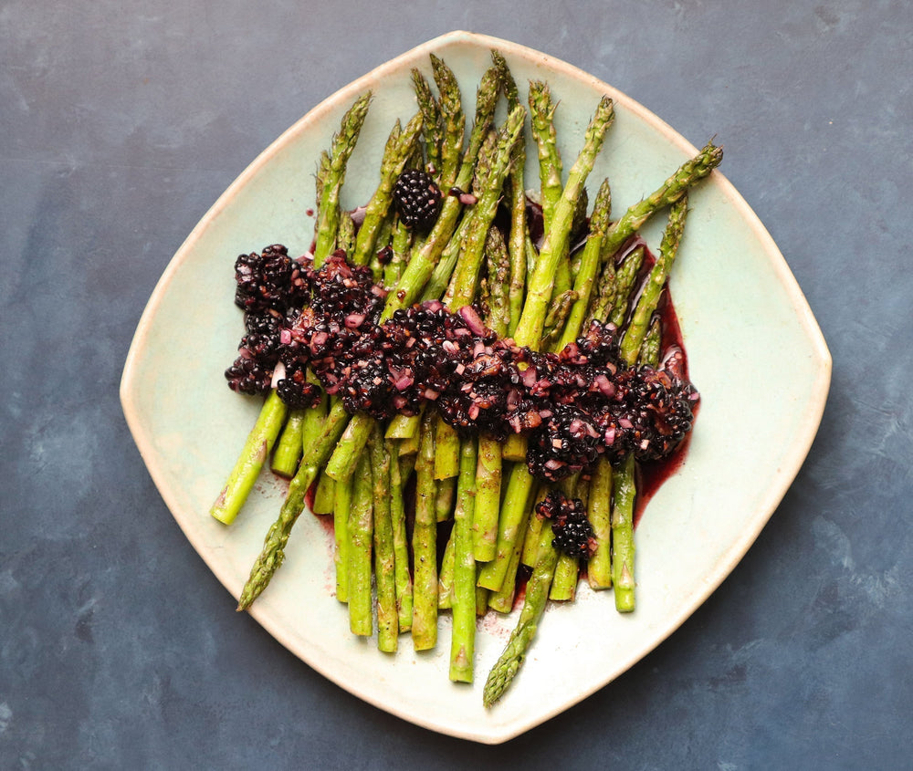 Asparagus with Blackberry Chutney