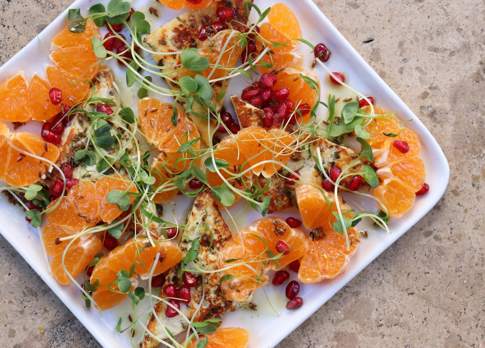 Satsuma and Paneer Salad