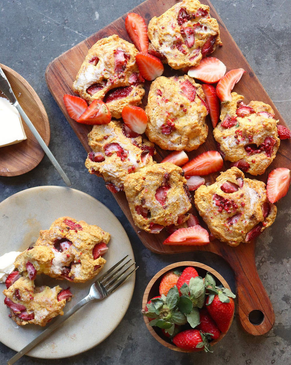 Strawberry Saffron Scones