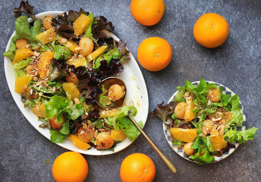 Warm Orange Glazed Hakurei Turnip Salad