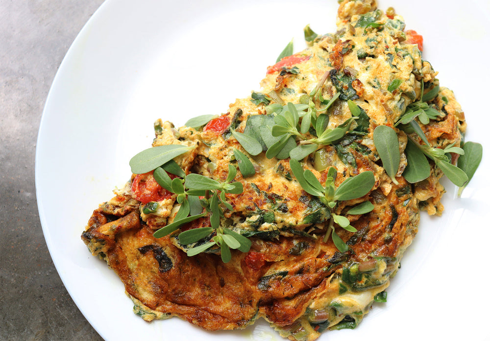 Purslane Tomato Omelet