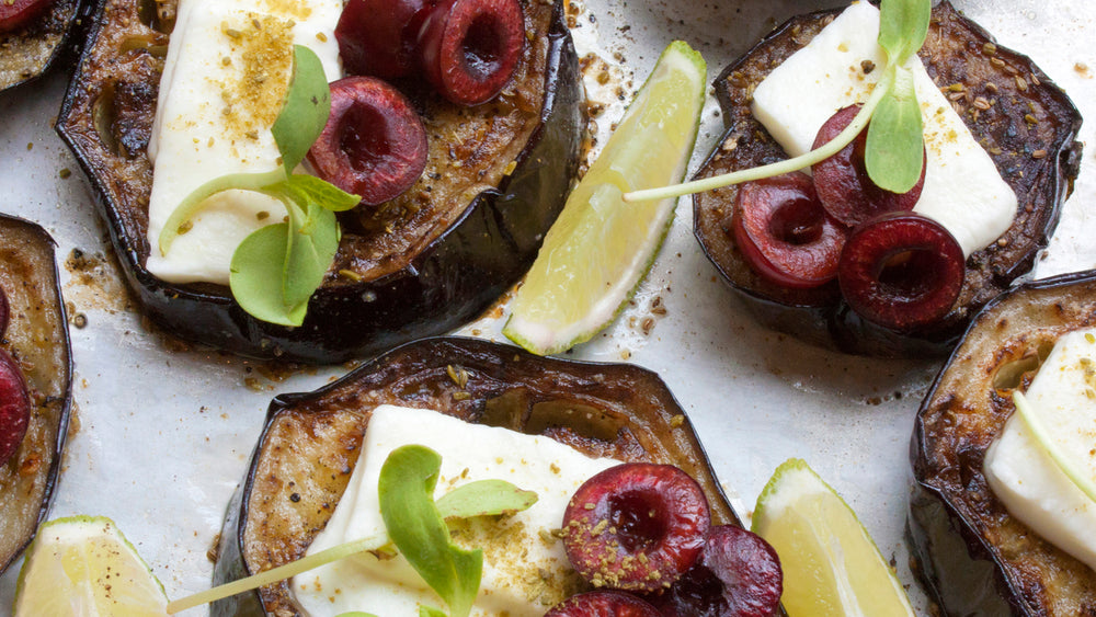 Roasted Eggplant with Cherries