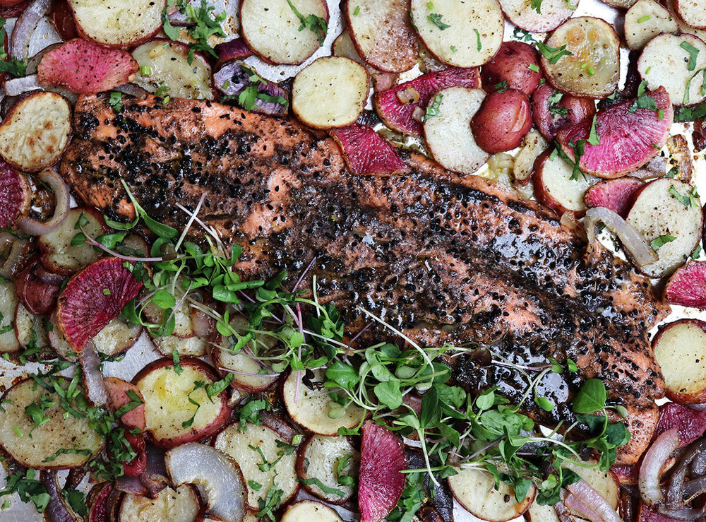 Roasted Wild Salmon with Kalonji