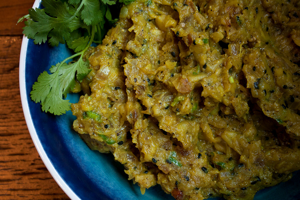 Smoked Eggplant with Kalonji