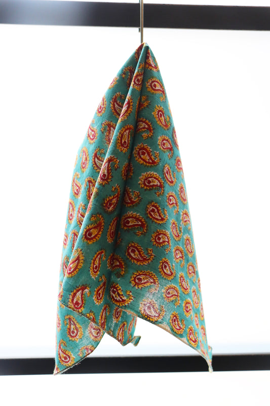 Teal Paisley Scarf