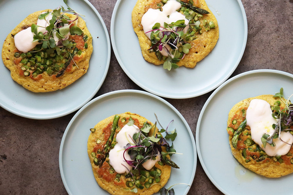 Asparagus Feta Pancakes