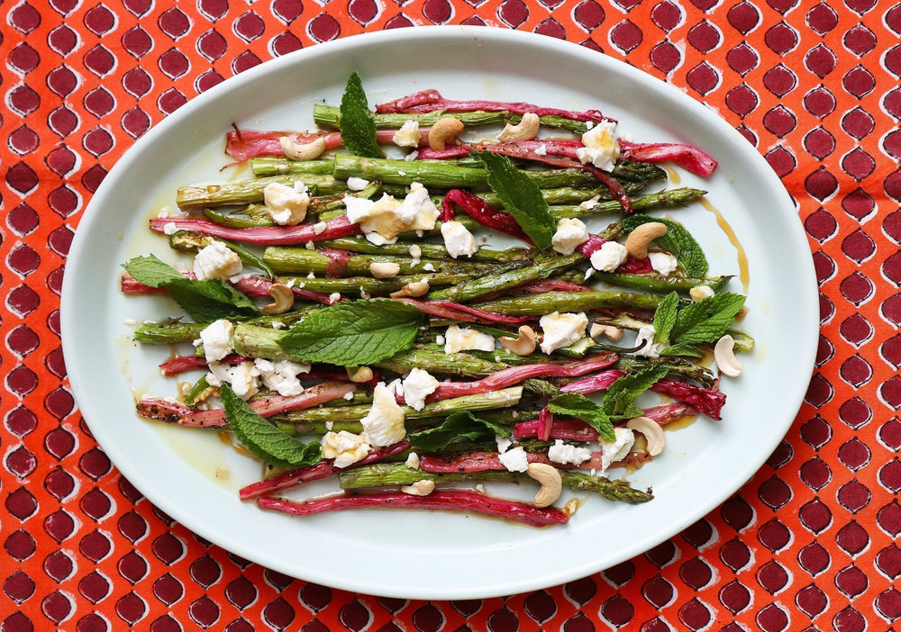 Roasted Asparagus & Rhubarb