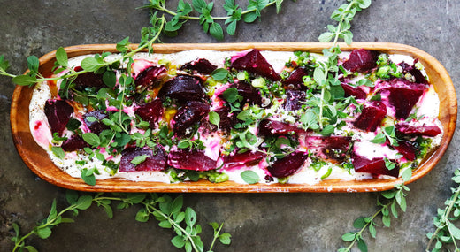 Roasted Beets with Yogurt & Herbs