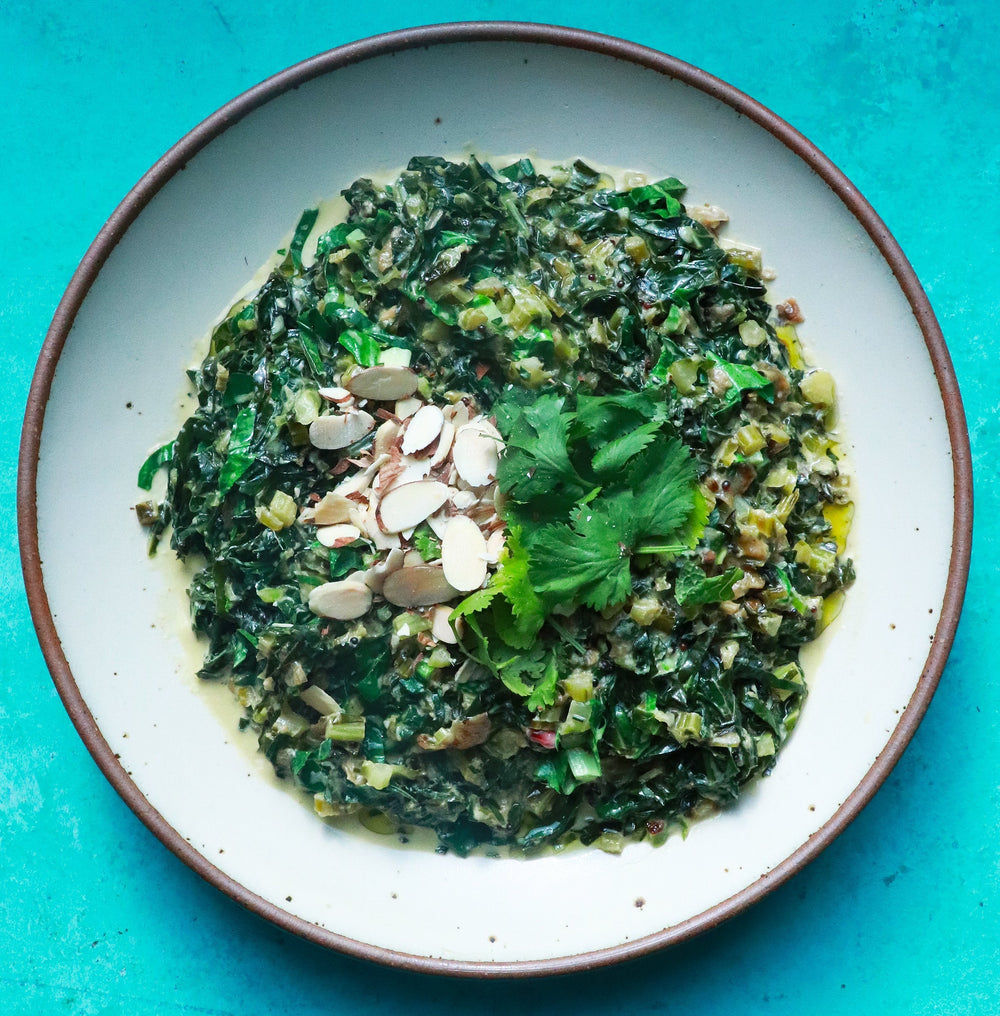 Coconut Braised Collard Greens