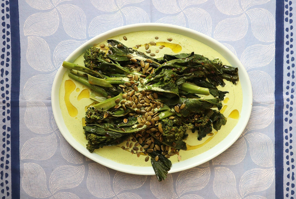 Gai Lin with Herbed Yogurt