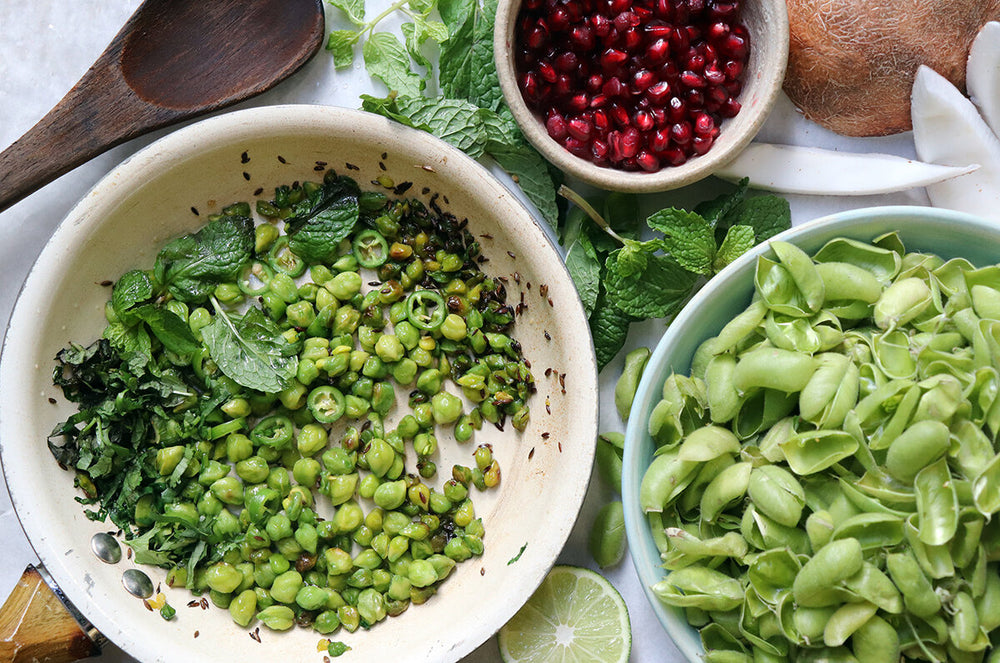 Green Garbanzo Bean Salad