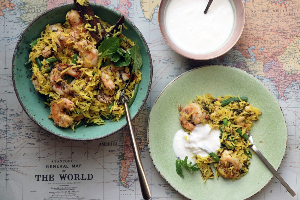 Minted Shrimp Pulao