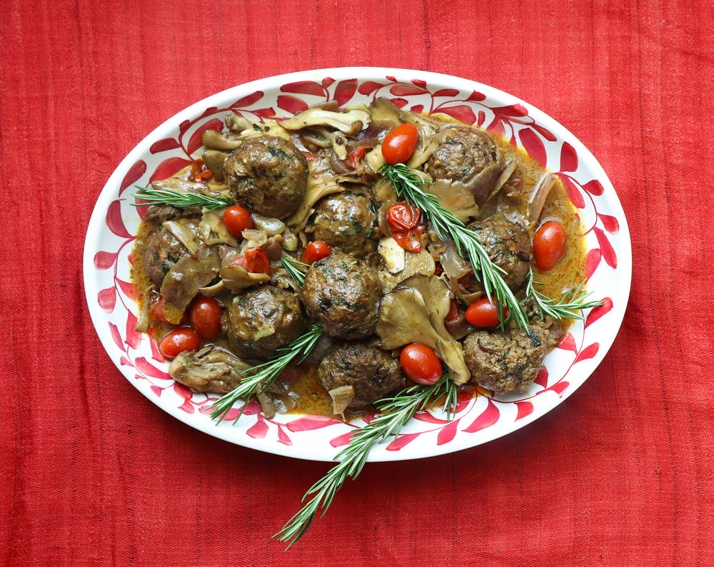 Mushroom Meatball Stew