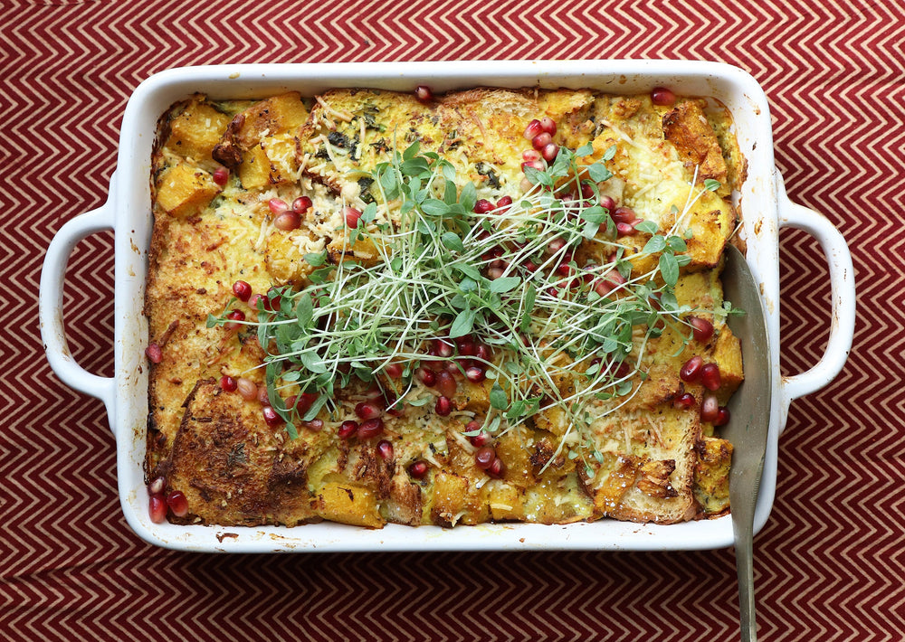 Savory Pumpkin Bread Pudding