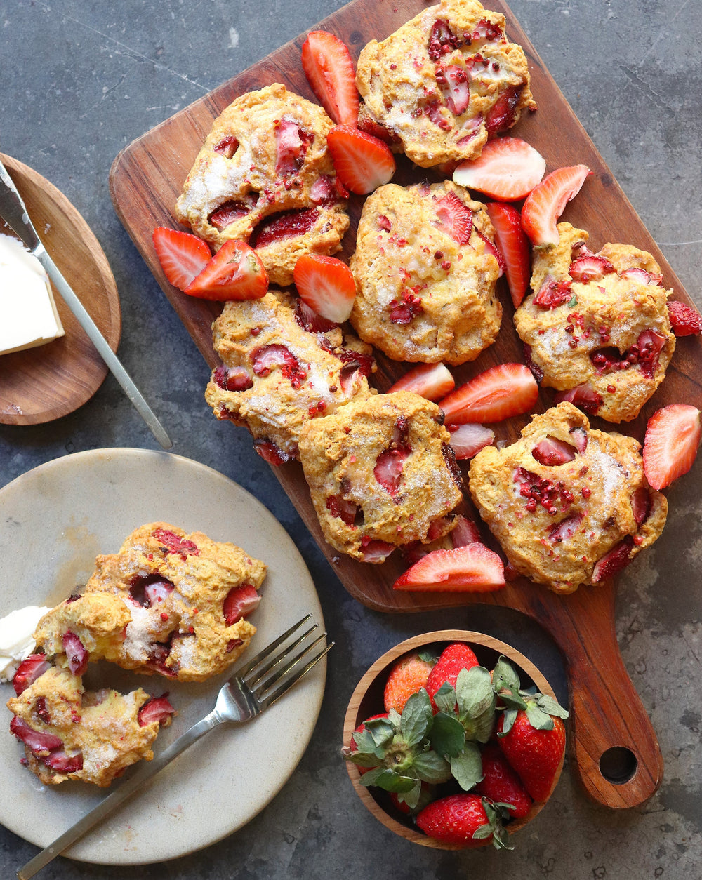 Strawberry Saffron Scones
