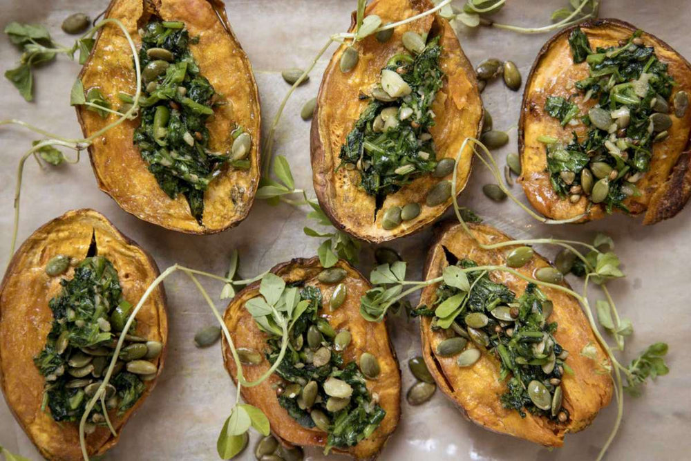 Baked Fenugreek Sweet Potatoes